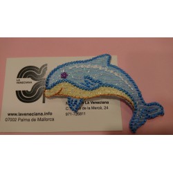 APLICACION DELFIN 8*3.5 CM TERMOADHESIVA
