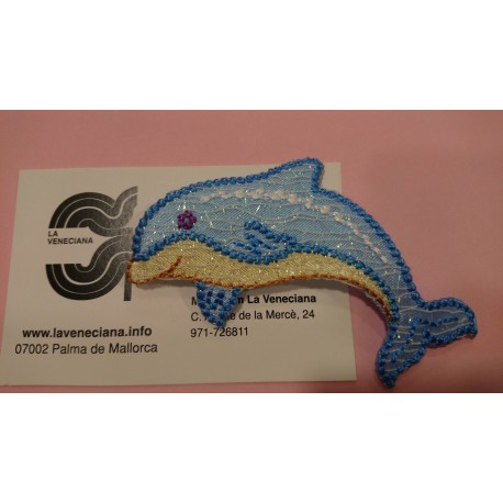 APLICACION DELFIN 8*3.5 CM TERMOADHESIVA