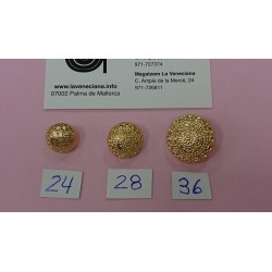 BOTON BOLA DORADO NO METÁLICO