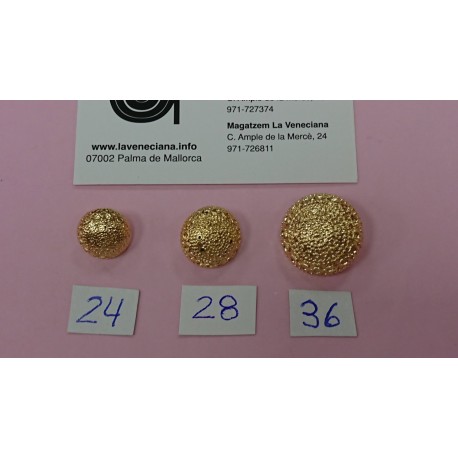 BOTON BOLA DORADO NO METÁLICO