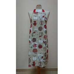 DELANTAL 'MANZANAS' HEBILLA ALG/POL 85*63 CM