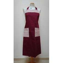 DELANTAL ROSA CUADROS BOLSILLO 85*63 CM