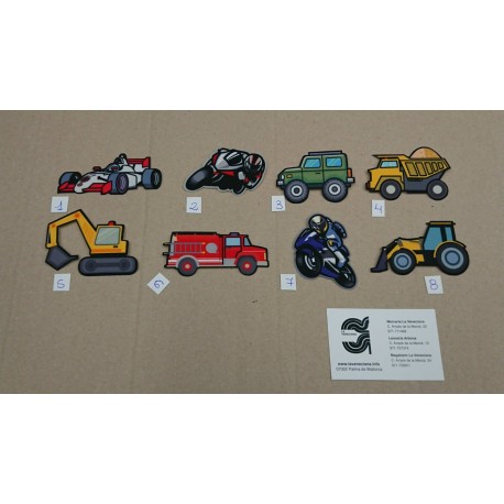 APLICACION MOTOR APROX 8.5*4 CM TERMOADHESIVA