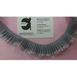 PLISADO DE 25 MM CON PUNTILLA DE 6 MM