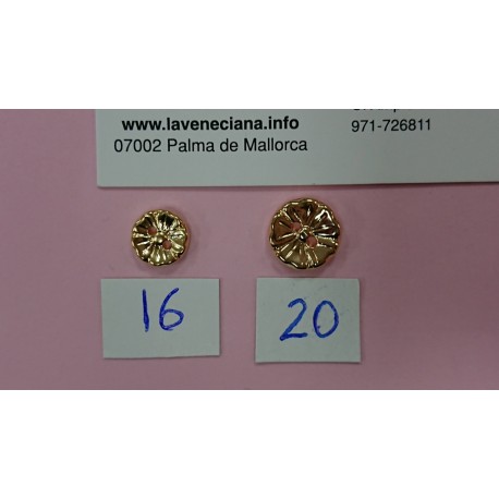 BOTON FLOR SIMIL METAL