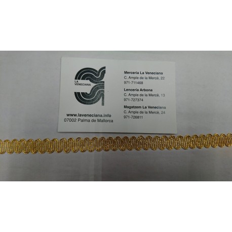 GALON METALIZADO 5 MM DORADO