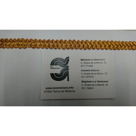 GALON METALIZADO 5 MM DORADO