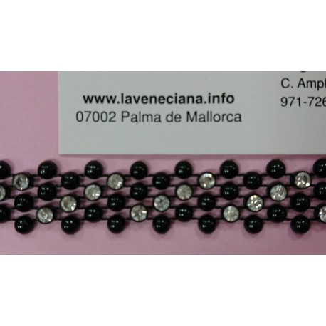 TIRA DE PERLAS Y STRASS DE 2 CM