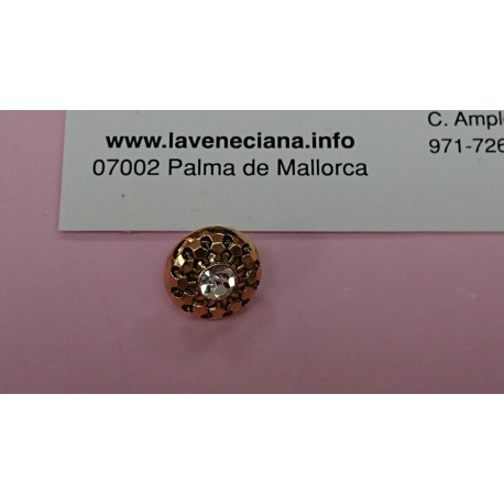 BOTON 'PAGESA'  DE ORO VIEJO CON BRILLANTE