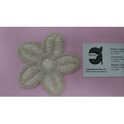 APLICACION FLOR 10 CM RUSTICA ALGODON CRUDA